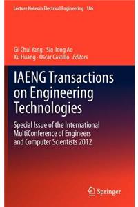 Iaeng Transactions on Engineering Technologies