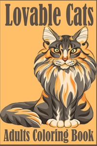 Lovable Cats Adults Coloring Book