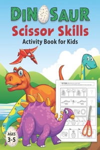 Dinosaur Scissor Skills Activity Book for Kids Ages 3-5