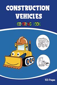 Construction Vehicles Coloring Book