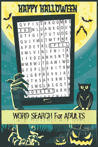 Happy Halloween Word Search for Adults