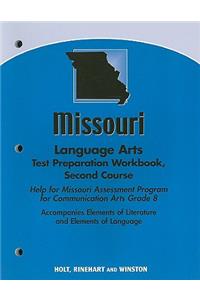 Missouri Language Arts Test Preparation Workbook, Second Course