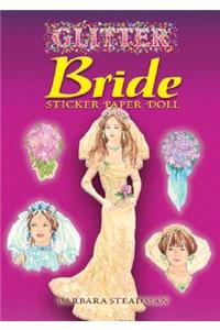 Glitter Bride Sticker Paper Doll