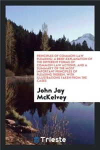 Principles of Common-Law Pleading; A Brief Explanation of the Different Forms of Common-Law Actions, and a Summary of the Most Important Principles of Pleading Therein, with Illustrations Taken from the Cases