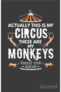 Actually This Is My Circus These Are My Monkeys Enjoy the Show Journal
