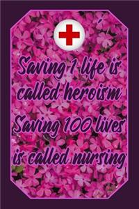 Saving 1 Life Is Called Heroism Saving 100 Lives Is Called Nursing