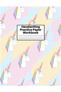 Handwriting Practice Paper Workbook