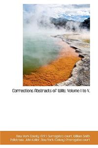 Corrections Abstracts of Wills