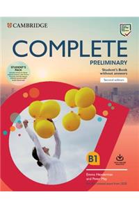 Complete Preliminary Student's Book Pack (SB wo Answers w Online Practice and WB wo Answers w Audio Download)