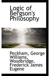 Logic of Bergson's Philosophy