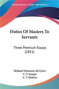 Duties Of Masters To Servants