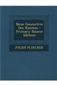 Neue Geometrie Des Raumes