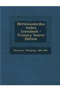 Mittelniederdeutsches Lesenbuch