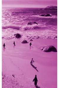 Alive! little penguin friends - Magenta duotone - Photo Art Notebooks (5 x 8 series)