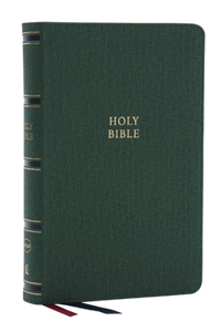 Nkjv, Single-Column Reference Bible, Verse-By-Verse, Leathersoft, Green, Red Letter, Thumb Indexed, Comfort Print