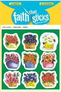 Patio Pots - Faith That Sticks Stickers