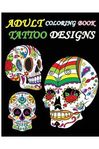 Adult Coloring Book Tattoo Designs
