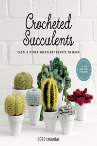2024 Croched Succlents Plastic Free Wall Calendar