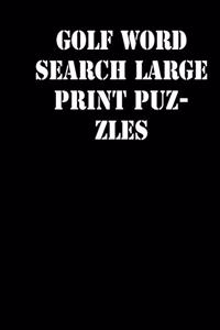 Golf Word Search Large print puzzles