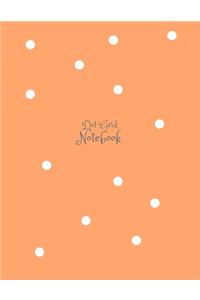 Inverse Orange Pastel Stylish Modern Dotted Notebook, Dot Grid Sketcher (8.5x11) Large Journal