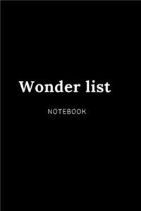 Wonder list NOTEBOOK