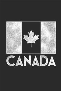 Black And White Canada Flag