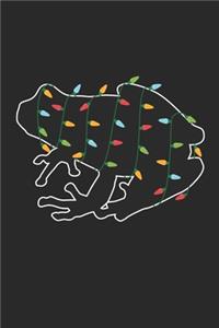 Frog with Christmas Lights - Christmas Notebook - Frog Diary - Animal Journal - Christmas Gift for Animal Lover