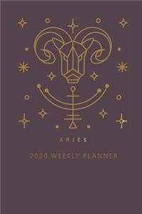 Aries 2020 Weekly Planner (Burgundy)