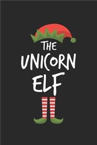 Funny Unicorn Elf Christmas Notebook Gift