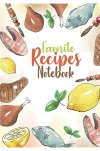 Favorite Recipes Notebook