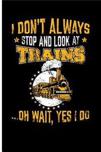 I Don't Always Stop and Look at Trains