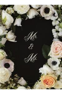 Mr. & Ms. Flowered Wedding Guest Book