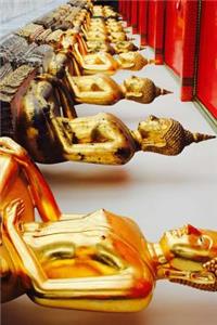 A Row of Golden Buddha Statues Journal