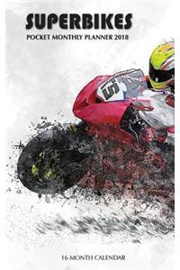 Superbikes Pocket Monthly Planner 2018