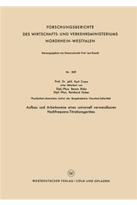 Aufbau Und Arbeitsweise Eines Universell Verwendbaren Hochfrequenz-Titrationsgerätes
