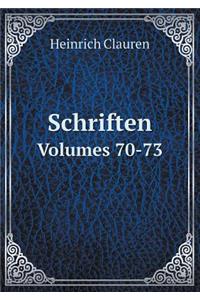 Schriften Volumes 70-73