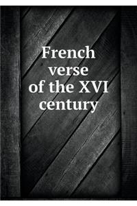 French Verse of the XVI Century