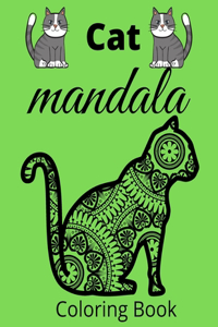 Cat mandala coloring book