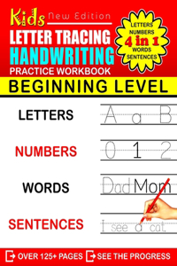 Kids Letter Tracing Handwriting Workbook (Beginning Level)