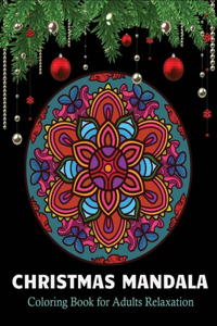 Christmas Mandala coloring book for adults relaxation