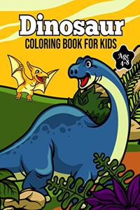 Dinosaur Coloring Book for Kids Age 4-8