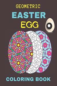 Geometric easter egg coloring book