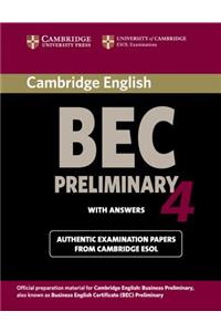 Cambridge Bec 4 Preliminary Student's Book with Answers