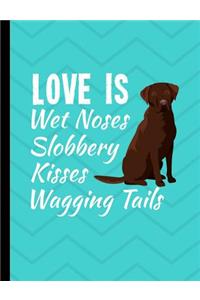 Love Is Wet Noses Slobbery Kisses Wagging Tails