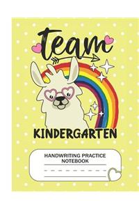Team Kindergarten - Handwriting Practice Notebook