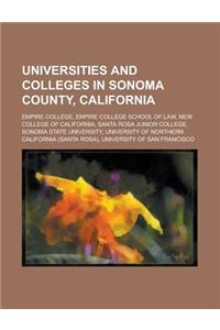 Universities and Colleges in Sonoma County, California