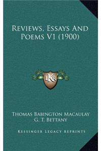 Reviews, Essays and Poems V1 (1900)