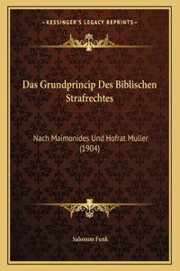 Das Grundprincip Des Biblischen Strafrechtes