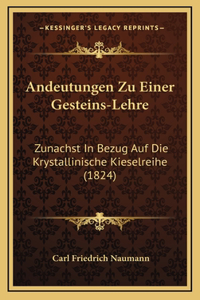 Andeutungen Zu Einer Gesteins-Lehre
