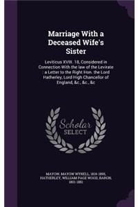Marriage With a Deceased Wife's Sister